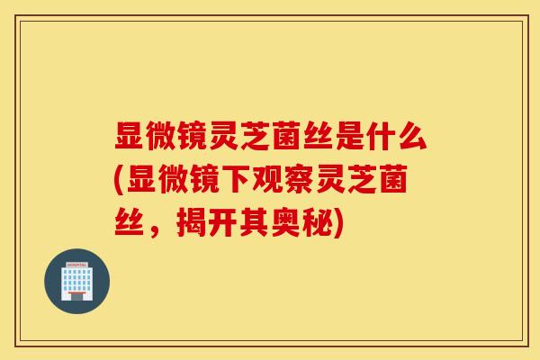 显微镜灵芝菌丝是什么(显微镜下观察灵芝菌丝，揭开其奥秘)