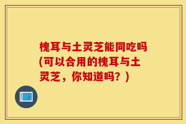 槐耳与土灵芝能同吃吗(可以合用的槐耳与土灵芝，你知道吗？)
