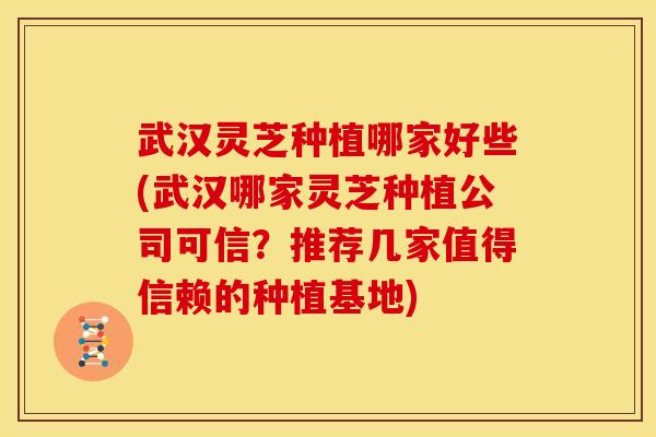 武汉灵芝种植哪家好些(武汉哪家灵芝种植公司可信？推荐几家值得信赖的种植基地)