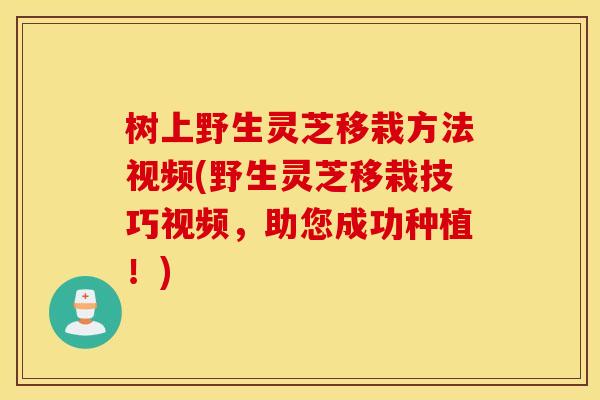 树上野生灵芝移栽方法视频(野生灵芝移栽技巧视频，助您成功种植！)
