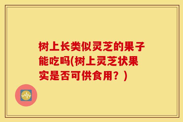 树上长类似灵芝的果子能吃吗(树上灵芝状果实是否可供食用?) 树上长类似灵芝的果子能吃吗(树上灵芝状果实是否可供食用?)