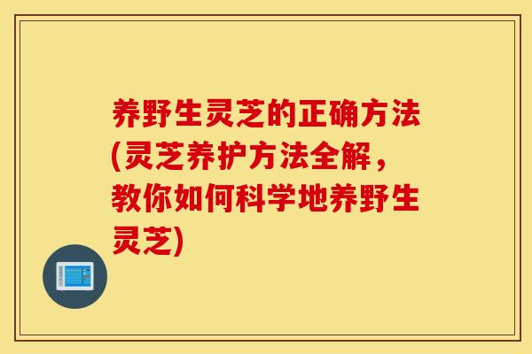 养野生灵芝的正确方法(灵芝养护方法全解，教你如何科学地养野生灵芝)
