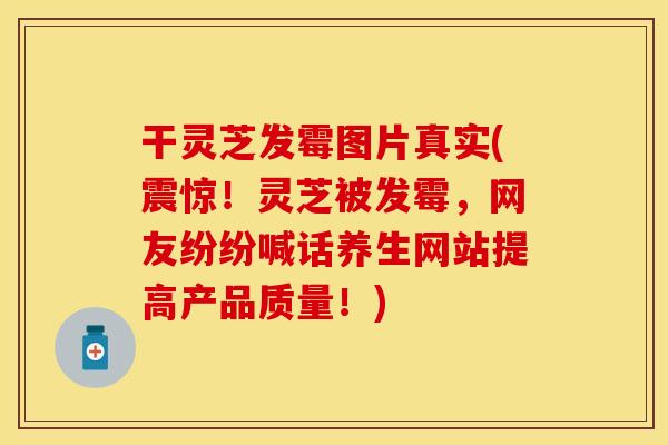 干灵芝发霉图片真实(震惊！灵芝被发霉，网友纷纷喊话养生网站提高产品质量！)