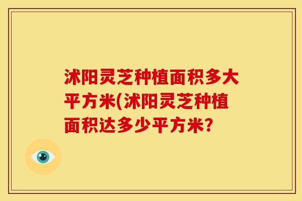 沭阳灵芝种植面积多大平方米(沭阳灵芝种植面积达多少平方米？