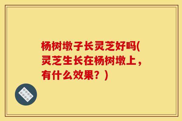 杨树墩子长灵芝好吗(灵芝生长在杨树墩上，有什么效果？)