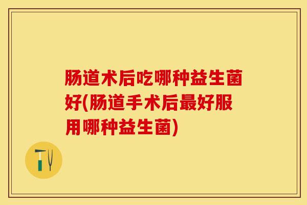 肠道术后吃哪种益生菌好(肠道手术后最好服用哪种益生菌)