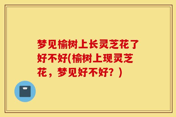 梦见榆树上长灵芝花了好不好(榆树上现灵芝花，梦见好不好？)