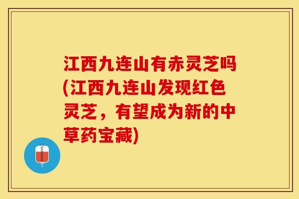江西九连山有赤灵芝吗(江西九连山发现红色灵芝，有望成为新的中草药宝藏)
