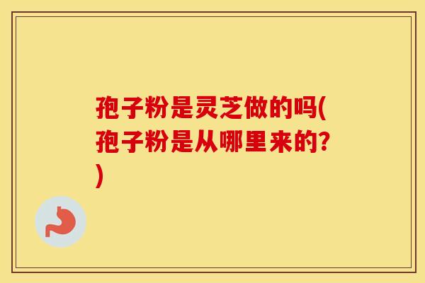 孢子粉是灵芝做的吗(孢子粉是从哪里来的？)