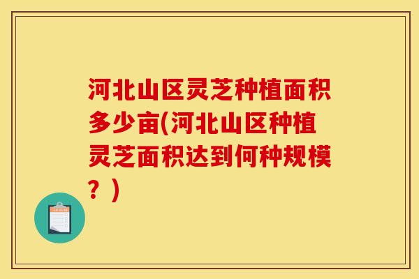 河北山区灵芝种植面积多少亩(河北山区种植灵芝面积达到何种规模？)