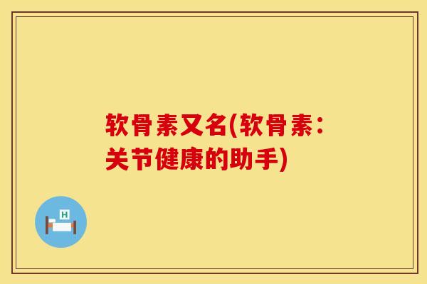 软骨素又名(软骨素：关节健康的助手)