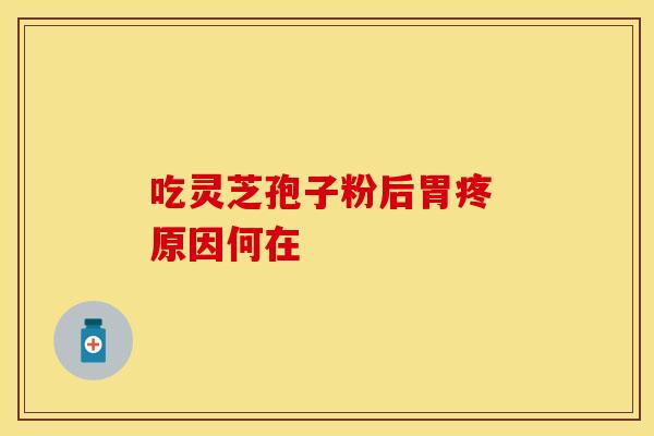 吃灵芝孢子粉后胃疼 原因何在