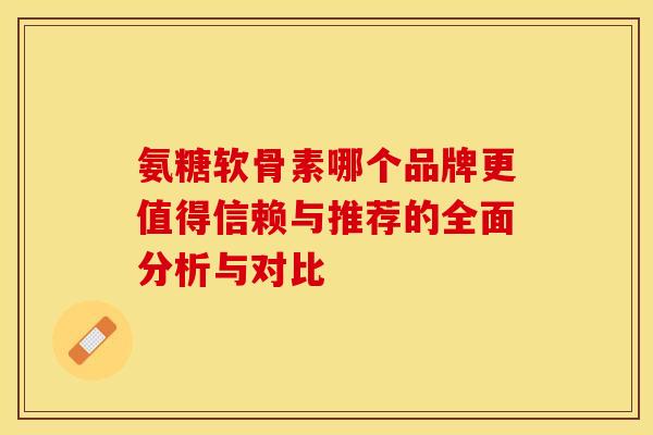 氨糖软骨素哪个品牌更值得信赖与推荐的全面分析与对比