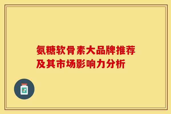 氨糖软骨素大品牌推荐及其市场影响力分析