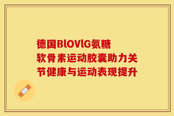 德国BlOVlG氨糖软骨素运动胶囊助力关节健康与运动表现提升