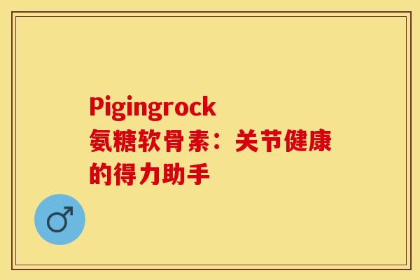 Pigingrock氨糖软骨素：关节健康的得力助手