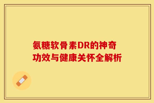 氨糖软骨素DR的神奇功效与健康关怀全解析