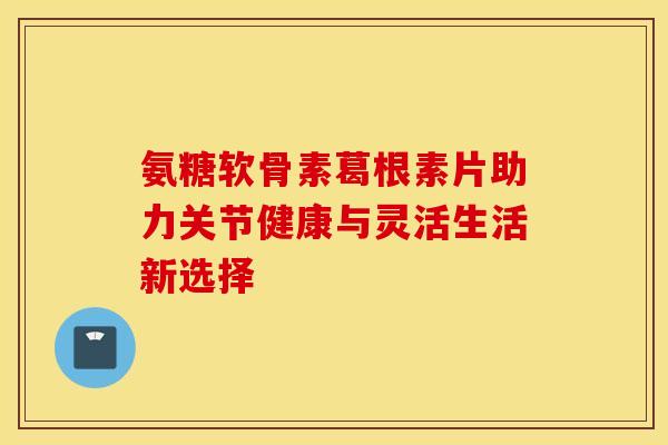 氨糖软骨素葛根素片助力关节健康与灵活生活新选择