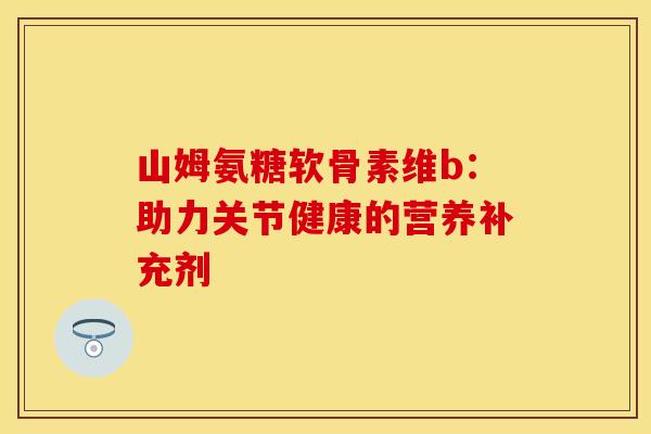山姆氨糖软骨素维b：助力关节健康的营养补充剂