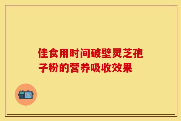 佳食用时间破壁灵芝孢子粉的营养吸收效果