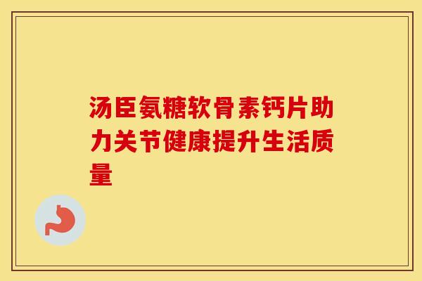 汤臣氨糖软骨素钙片助力关节健康提升生活质量 汤臣氨糖软骨素钙片助力关节健康提升生活质量