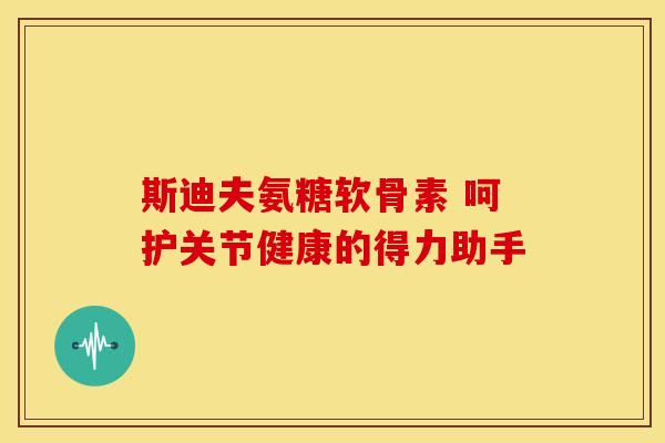 斯迪夫氨糖软骨素 呵护关节健康的得力助手