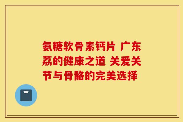 氨糖软骨素钙片 广东荔的健康之道 关爱关节与骨骼的完美选择