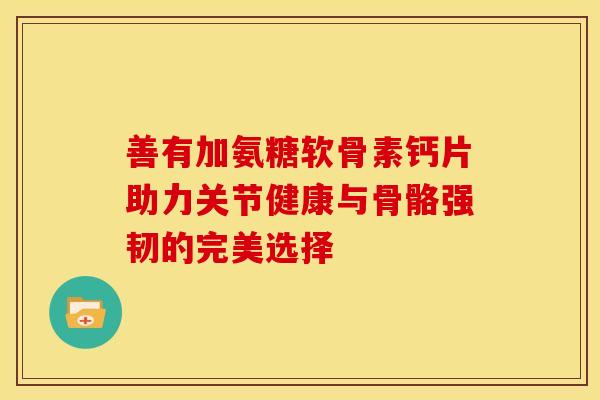 善有加氨糖软骨素钙片助力关节健康与骨骼强韧的完美选择