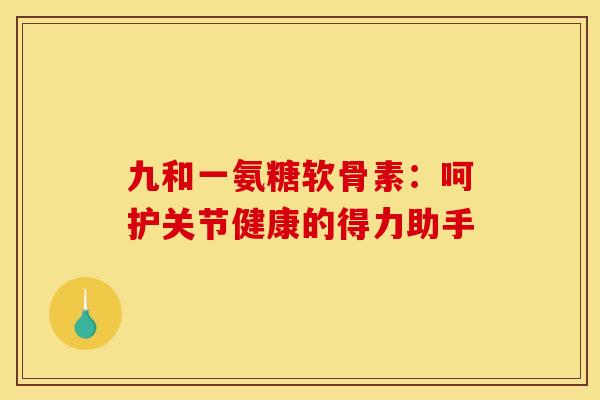 九和一氨糖软骨素：呵护关节健康的得力助手