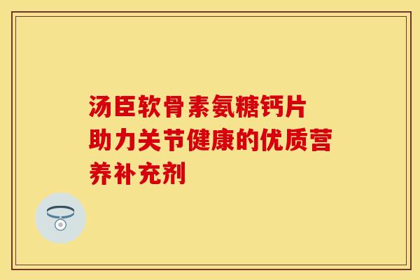 汤臣软骨素氨糖钙片 助力关节健康的优质营养补充剂