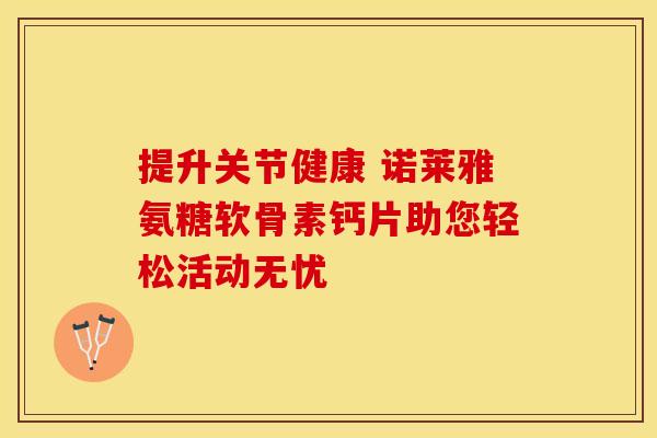 提升关节健康 诺莱雅氨糖软骨素钙片助您轻松活动无忧
