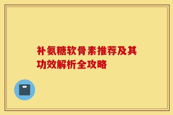 补氨糖软骨素推荐及其功效解析全攻略