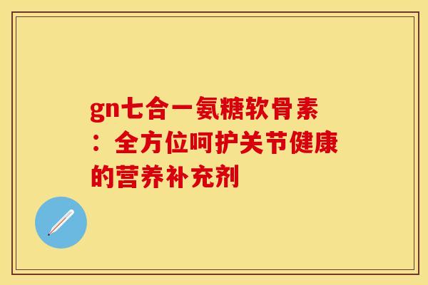 gn七合一氨糖软骨素：全方位呵护关节健康的营养补充剂