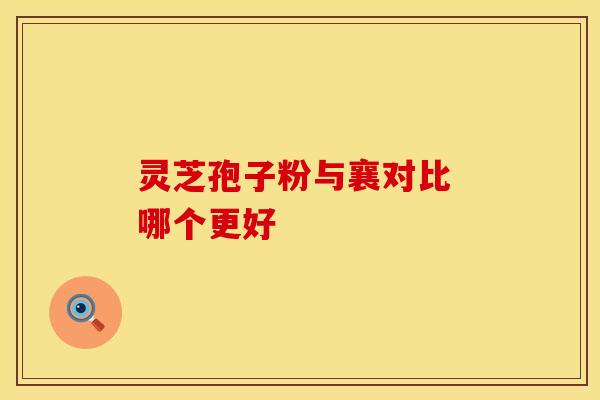 灵芝孢子粉与襄对比 哪个更好