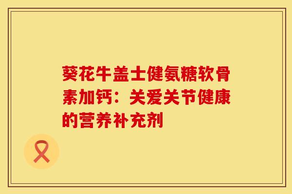 葵花牛盖士健氨糖软骨素加钙：关爱关节健康的营养补充剂