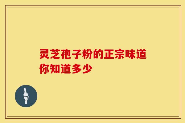 灵芝孢子粉的正宗味道你知道多少