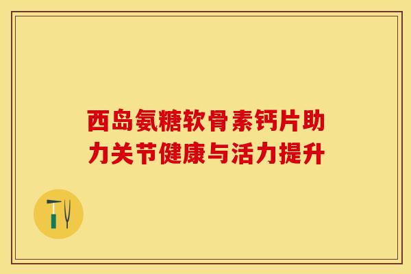 西岛氨糖软骨素钙片助力关节健康与活力提升