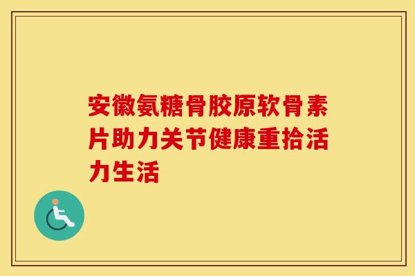 安徽氨糖骨胶原软骨素片助力关节健康重拾活力生活