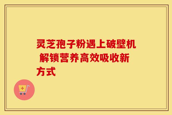 灵芝孢子粉遇上破壁机 解锁营养高效吸收新方式