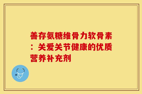 善存氨糖维骨力软骨素：关爱关节健康的优质营养补充剂