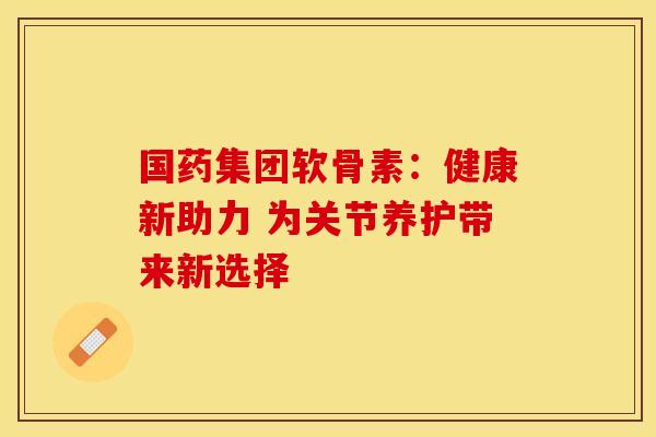 国药集团软骨素:健康新助力 为关节养护带来新选择 国药集团软骨素:健康新助力 为关节养护带来新选择