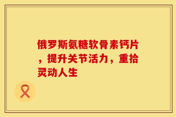 俄罗斯氨糖软骨素钙片，提升关节活力，重拾灵动人生