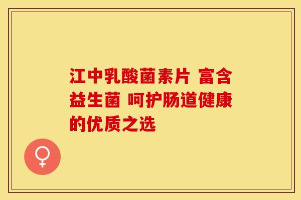 江中乳酸菌素片 富含益生菌 呵护肠道健康的优质之选