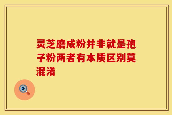 灵芝磨成粉并非就是孢子粉两者有本质区别莫混淆 灵芝磨成粉并非就是孢子粉两者有本质区别莫混淆