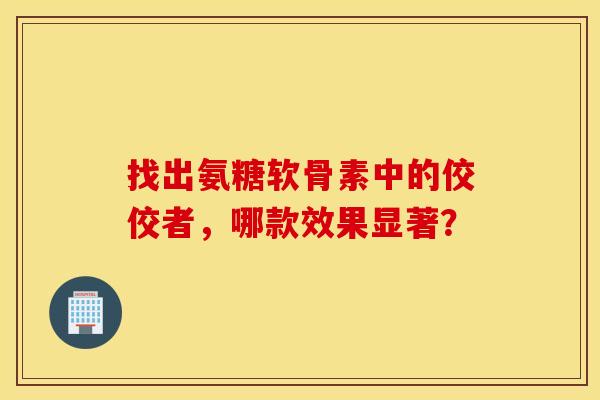 找出氨糖软骨素中的佼佼者,哪款效果显著? 找出氨糖软骨素中的佼佼者,哪款效果显著?