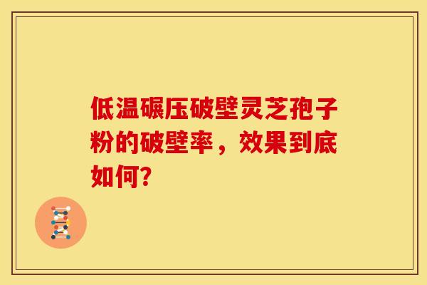 低温碾压破壁灵芝孢子粉的破壁率，效果到底如何？