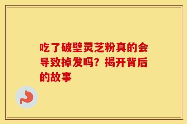 吃了破壁灵芝粉真的会导致掉发吗？揭开背后的故事