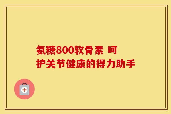 氨糖800软骨素 呵护关节健康的得力助手