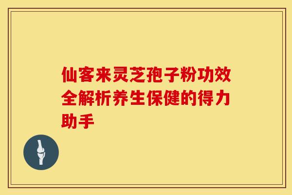 仙客来灵芝孢子粉功效全解析养生保健的得力助手