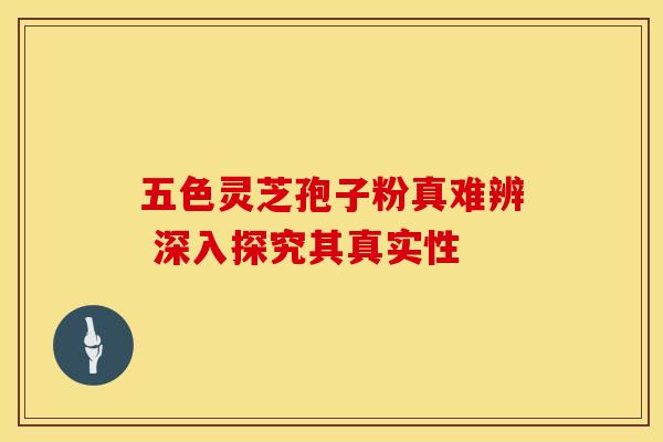 五色灵芝孢子粉真难辨 深入探究其真实性